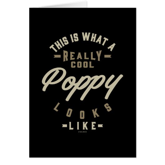 Really Cool Poppy Cards (Front)