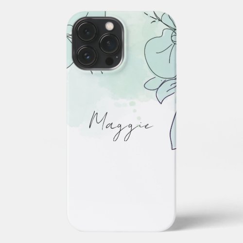 Really cute and minimal girly blue monogram name   iPhone 13 pro max case