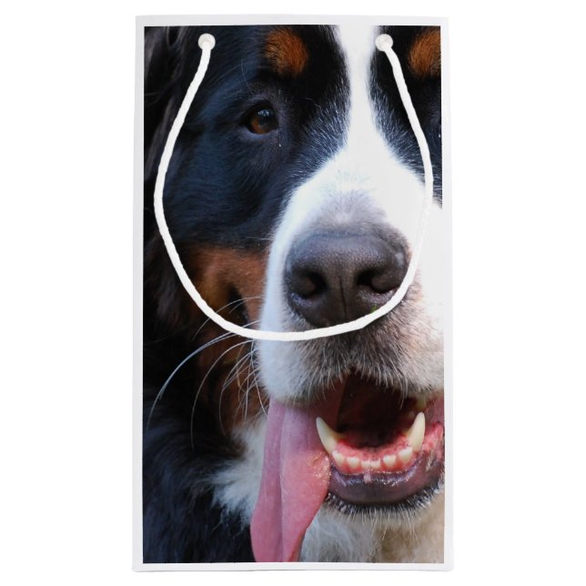 Really Cute Bernese Mountain Dog Small Gift Bag (Back)
