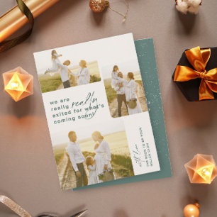 Really Exited Green Holiday Pregnancy Announcement