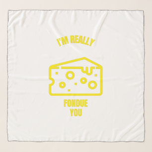 Really fondue you funny cheese pun jokes scarf