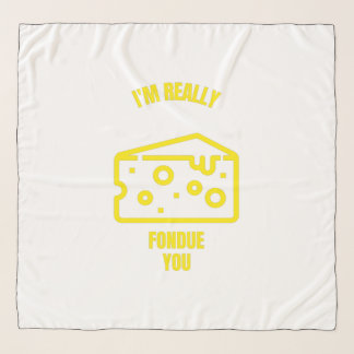 Really fondue you funny cheese pun jokes scarf