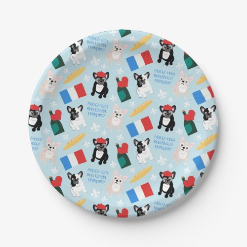 Really French Bulldogs Paper Plates