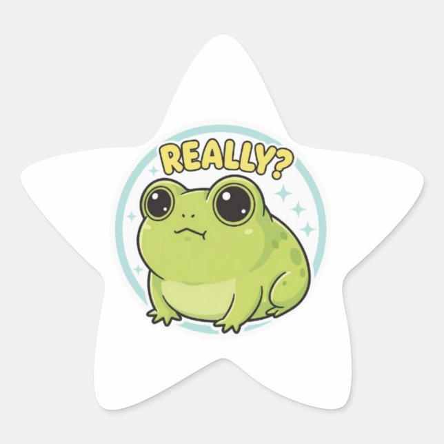 Really Frog Sticker Cute Side Eye Frog Meme Kawaii (Front)