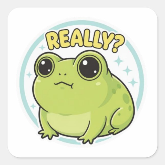 Really Frog Sticker Cute Side Eye Frog Meme Kawaii (Front)