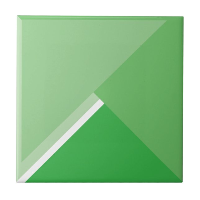 Really Green Ceramic Tile, Small (4.25" x 4.25") Tile (Front)