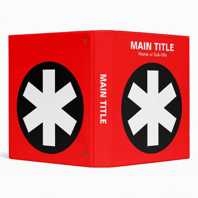 Really Important Asterisk - Red 3 Ring Binder (Background)