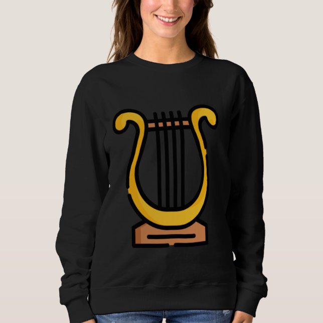 Really Like Lyre Stringed Instrument Sweatshirt (Front)
