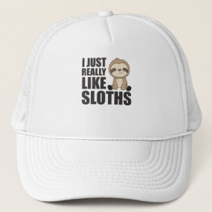 Really Like Sloth's Sloth Cute Animals For Kids Trucker Hat