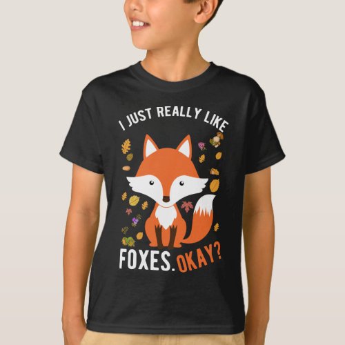 Really Love Foxes Cute Fox T_Shirt