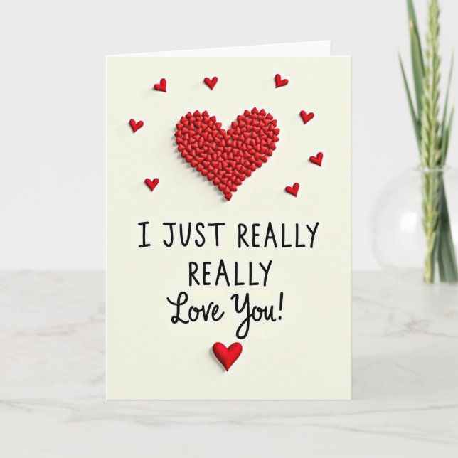 Really Love You Hearts Card (Front)