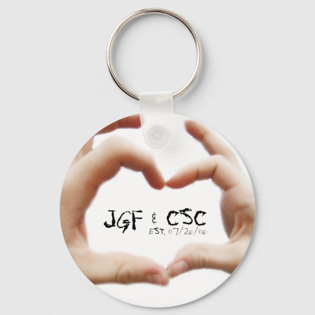 REally Nice Day (Mar) 011b, JGF & CSC , EST. 07... Keychain (Front)