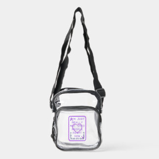Really Not Into People Right Now Ace of Hearts Clear Crossbody Bag