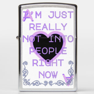 Really Not Into People Right Now Ace of Hearts Zippo Lighter