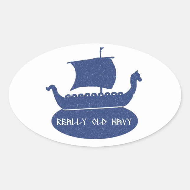 Really Old Navy Oval Sticker (Front)