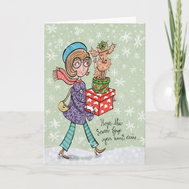 Really Really Retro Holiday Greeting card (Front)