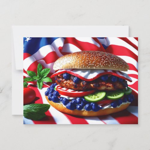 Really Tasty American Burger Postcard