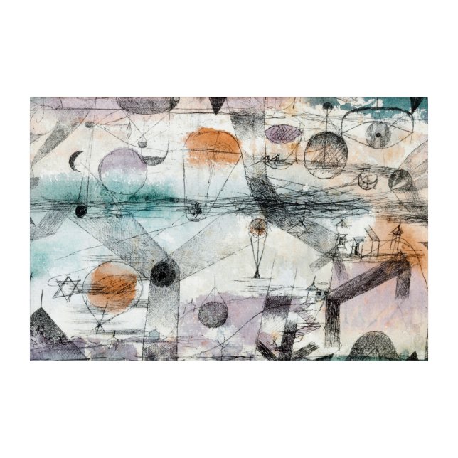 Realm of Air Paul Klee Abstract Expressionist Acrylic Print (Front)
