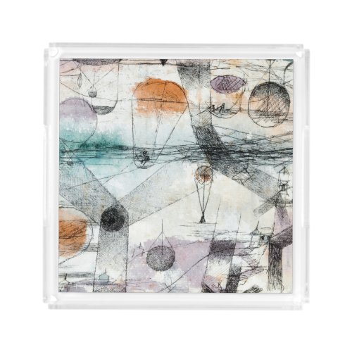 Realm of Air Paul Klee Abstract Expressionist Acrylic Tray