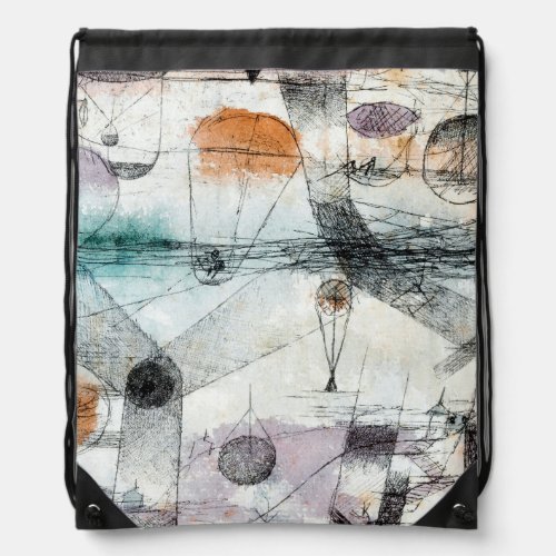 Realm of Air Paul Klee Abstract Expressionist Drawstring Bag