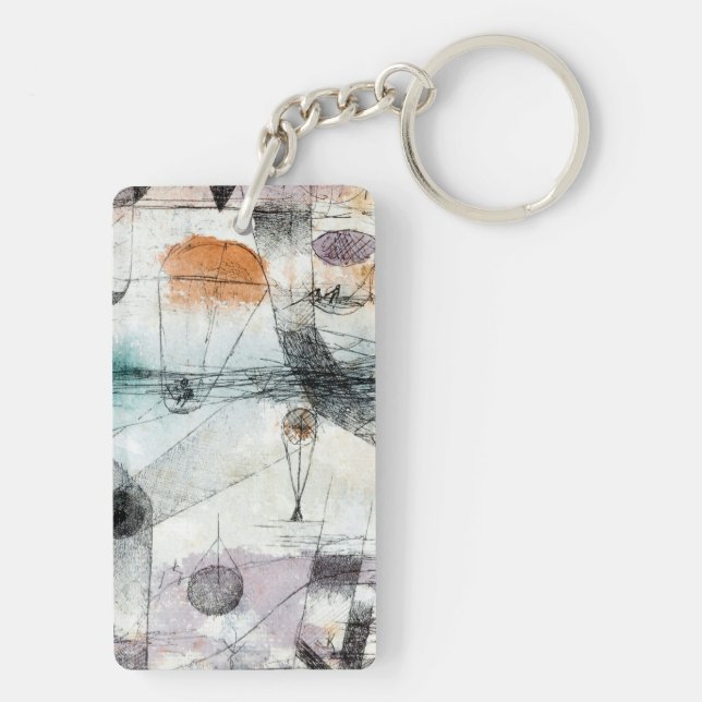 Realm of Air Paul Klee Abstract Expressionist Keychain (Back)