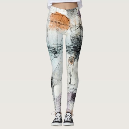 Realm of Air Paul Klee Abstract Expressionist Leggings