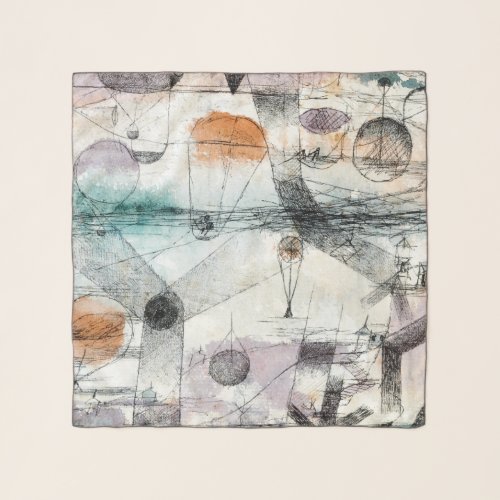 Realm of Air Paul Klee Abstract Expressionist Scarf