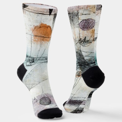 Realm of Air Paul Klee Abstract Expressionist Socks