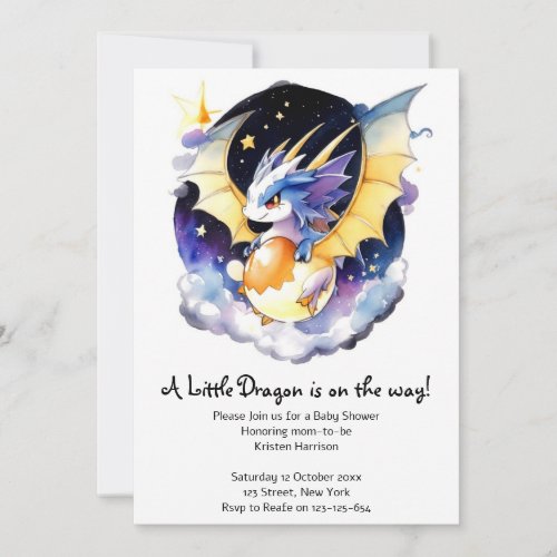 Realm of Dragons Baby Shower Invitation