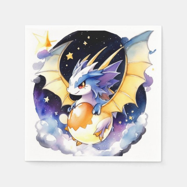 Realm of Dragons: Baby Shower Napkins (Front)