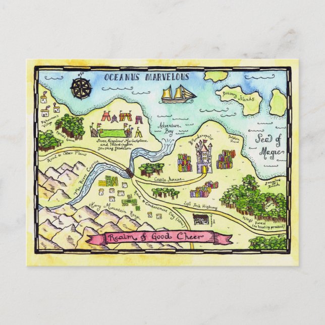 Realm of Good Cheer Map Postcard (Front)