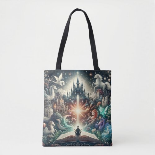 Realm of Imagination Fantasy Books Tote Bag