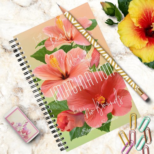 Realm of Words Imagination has no Bounds Floral Notebook