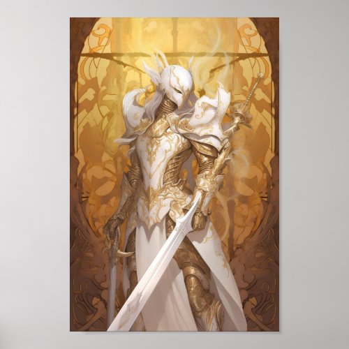 Realm Walkers Guardian of the Light fantasy art Poster