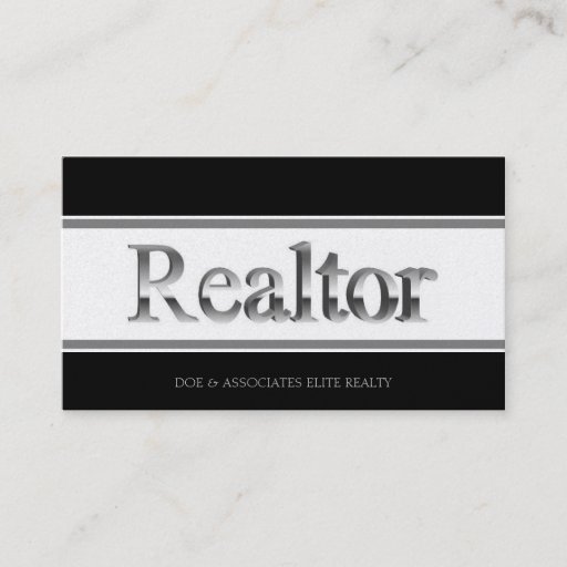Customizable Realtor 3D Stripes Black Golden Business Cards
