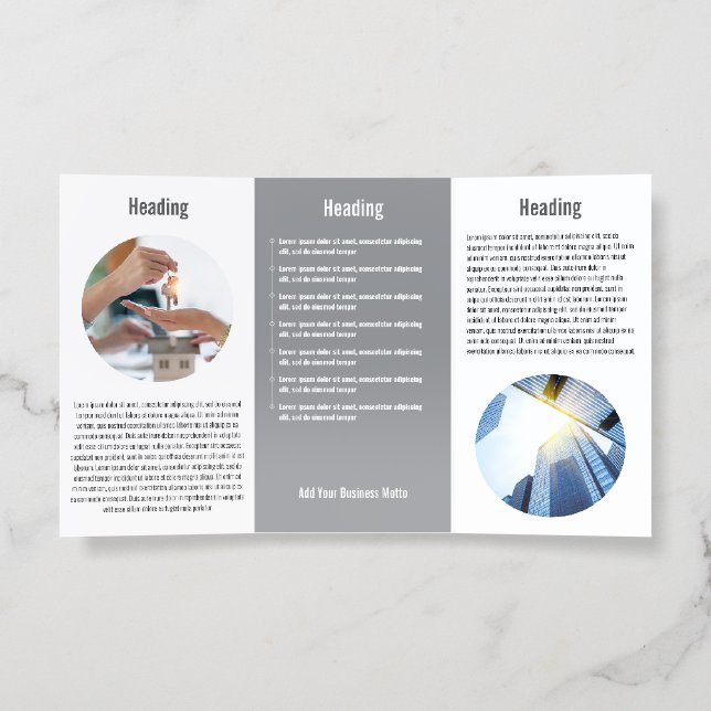 Realtor Add Your Logo Business Brochure QR Code (Inside)