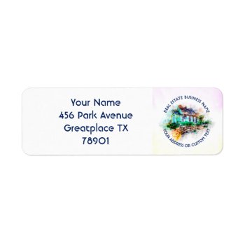 Realtor Agent Real Estate Agency And Business Name Label by HumusInPita at Zazzle