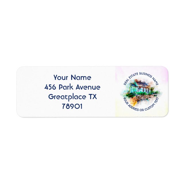 Realtor Agent Real Estate Agency And Business Name Label (Front)