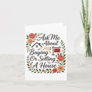 Realtor Ask Me About Buying Or Selling A House Card