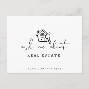 Realtor Ask Me About Real Estate Postcard