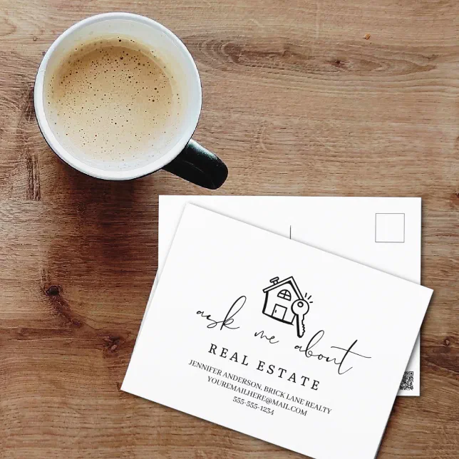 Realtor Ask Me About Real Estate Promotional Postcard Zazzle