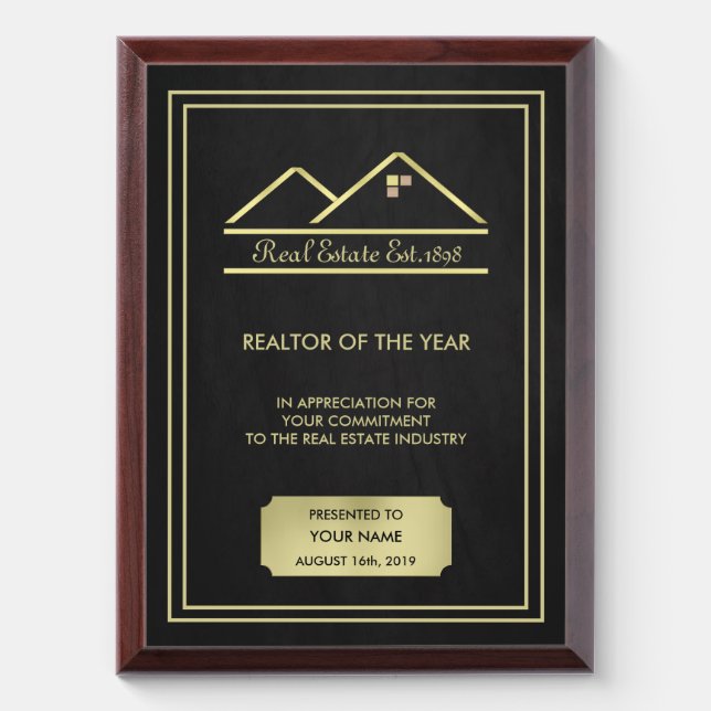 Realtor Award Plaque (Vertical)
