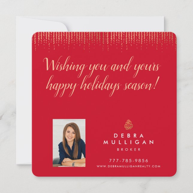 Realtor Broker Holidays Christmas Postcard (Front)