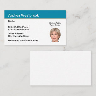 Realtor Business Cards Photo Templates