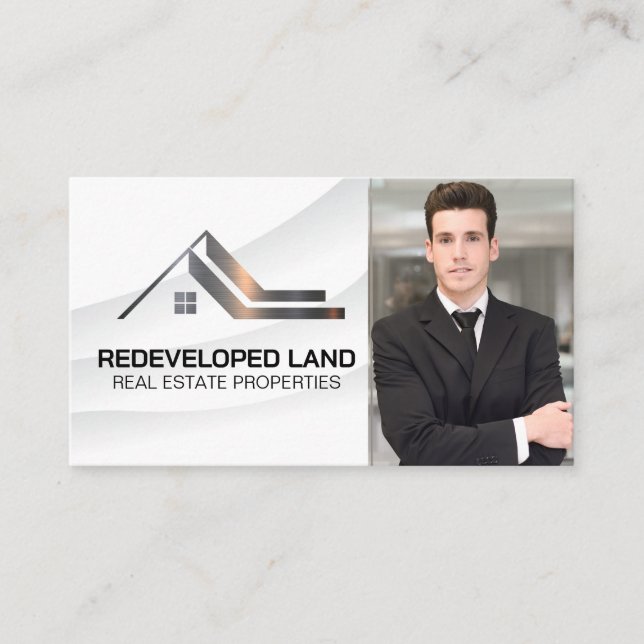 Realtor  Business Man | Property Logo Business Card (Front)