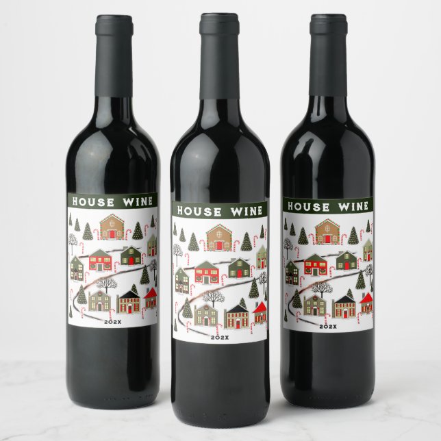 Realtor Christmas Holiday Wine Label (Bottles)