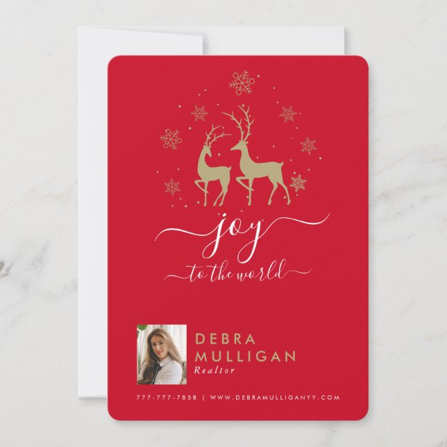 Realtor Christmas Postcard - Joy to the world (Front)