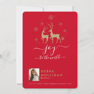 Realtor Christmas Postcard - Joy to the world