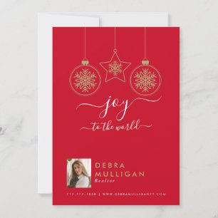 Realtor Christmas Postcard - Joy to the world
