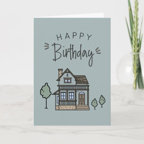 Realtor Client House Happy Birthday  Card